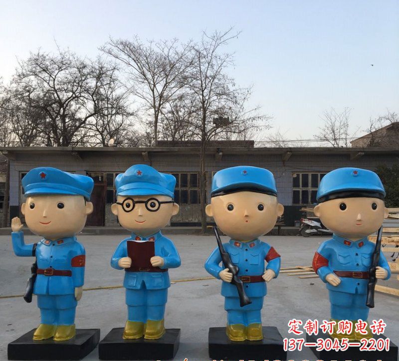 泰州玻璃钢制作的红军雕塑传承精神