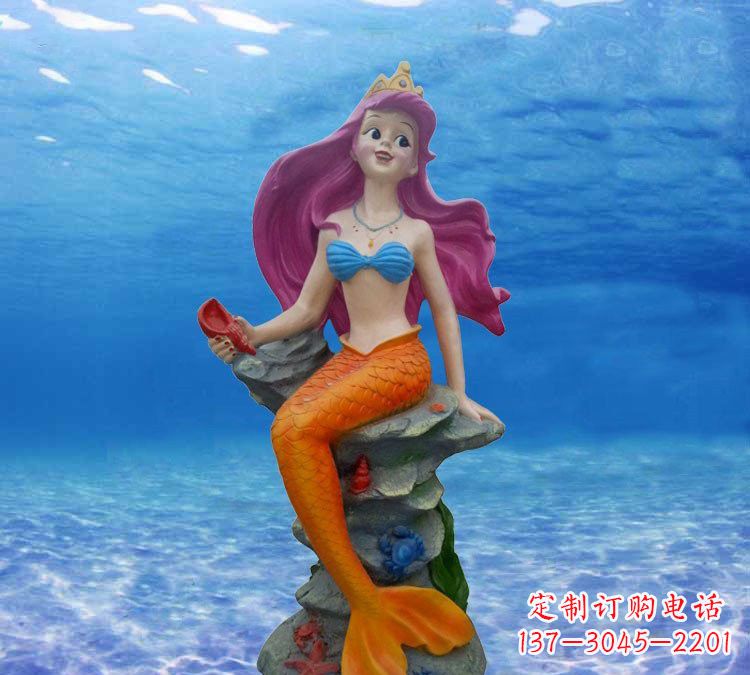 泰州玻璃钢雕刻的美人鱼