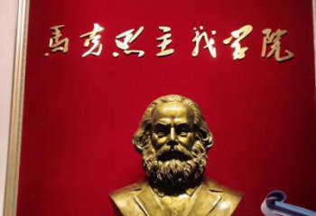 泰州马克思头像玻璃钢仿铜雕塑