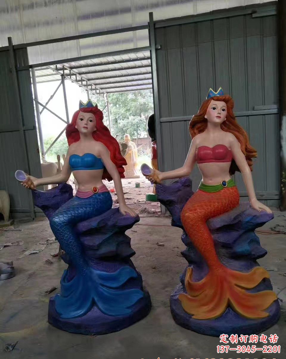 泰州玻璃钢美人鱼雕塑——精美的艺术作品