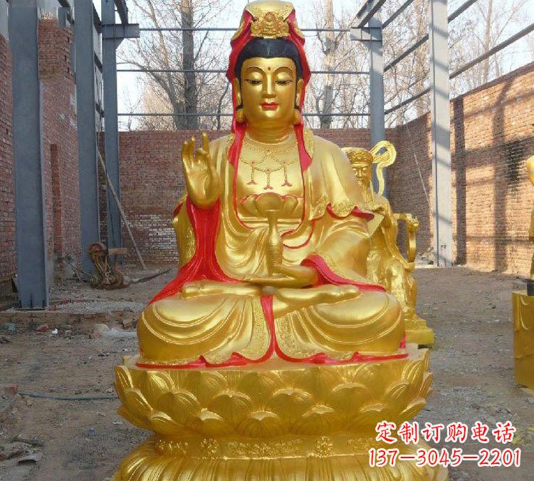 泰州玻璃钢金观音菩萨雕塑