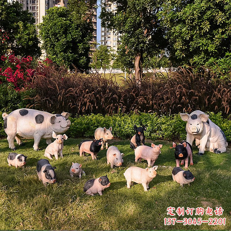 泰州玻璃钢树脂仿真动物雕塑——公园农家院精美装饰