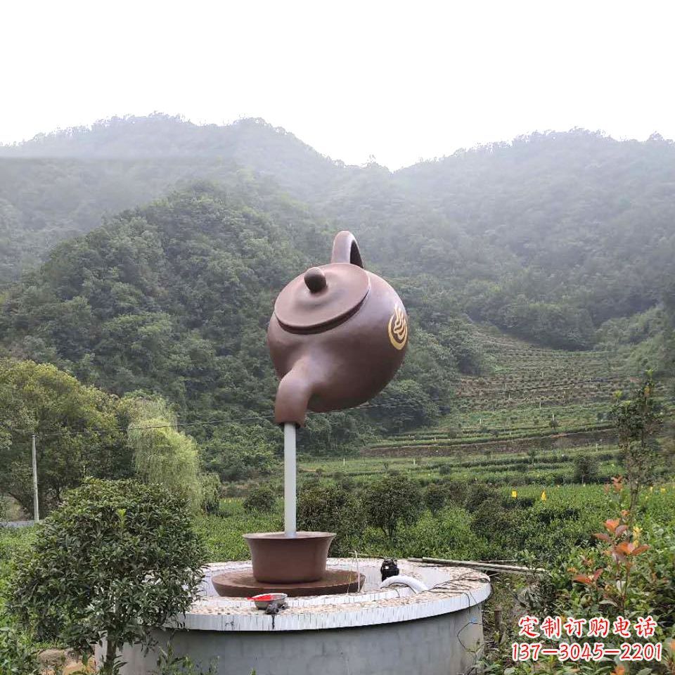 泰州玻璃钢天壶喷泉精致而神奇的雕塑