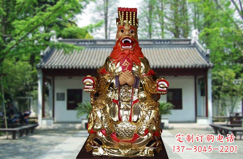 泰州玻璃钢制作的金龙王雕塑