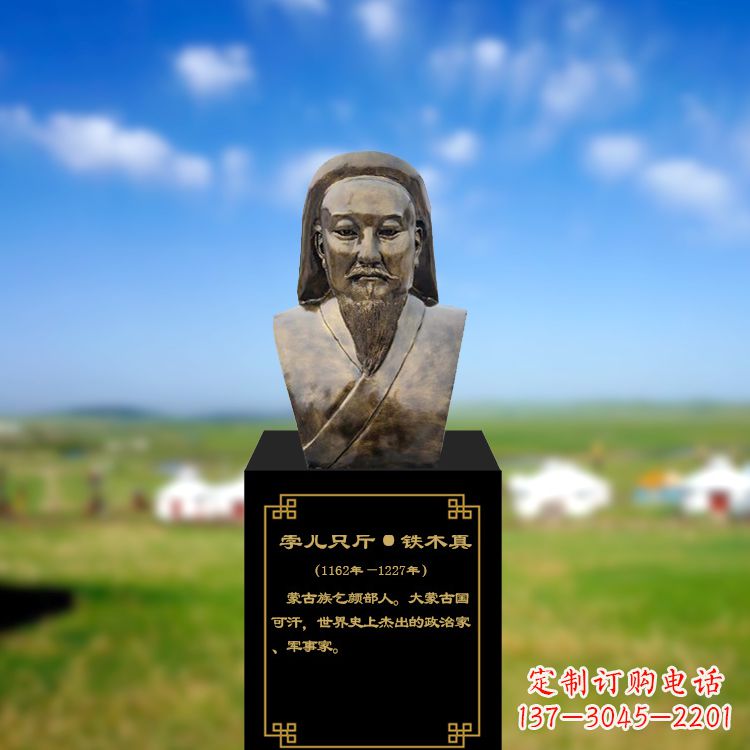泰州成吉思汗雕塑传承蒙古族文化的象征