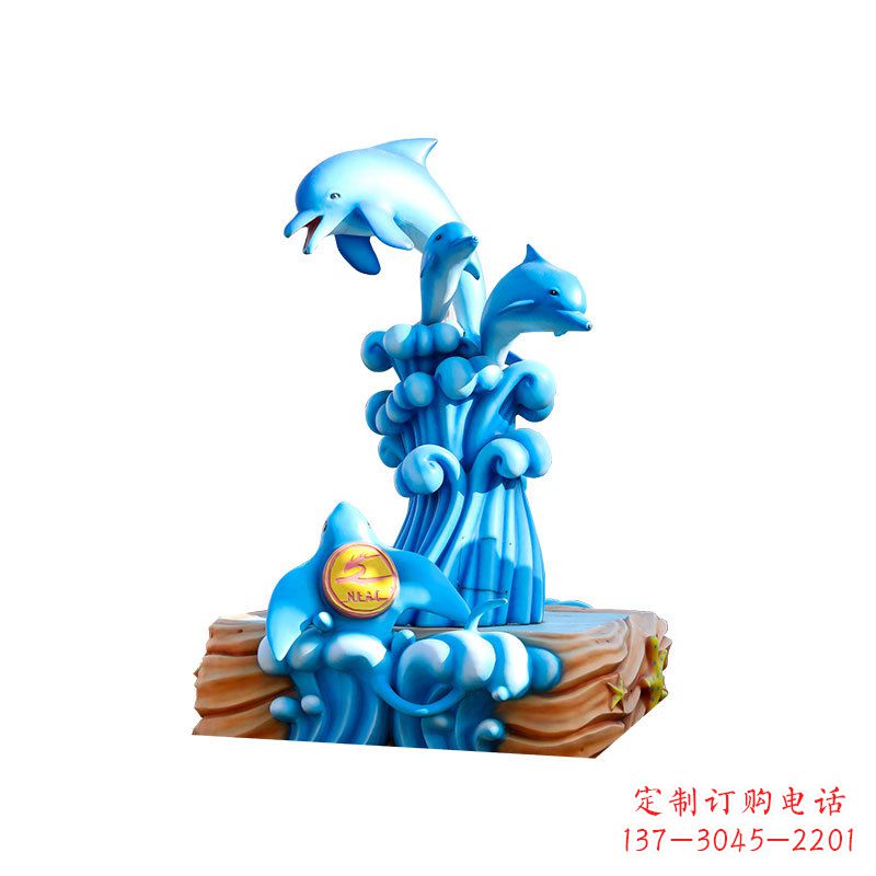 泰州玻璃钢海豚雕塑精美可爱的海洋宝藏