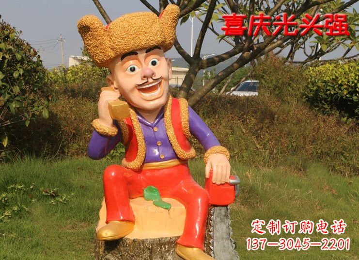 泰州熊雕塑——玻璃钢熊大熊二光头强