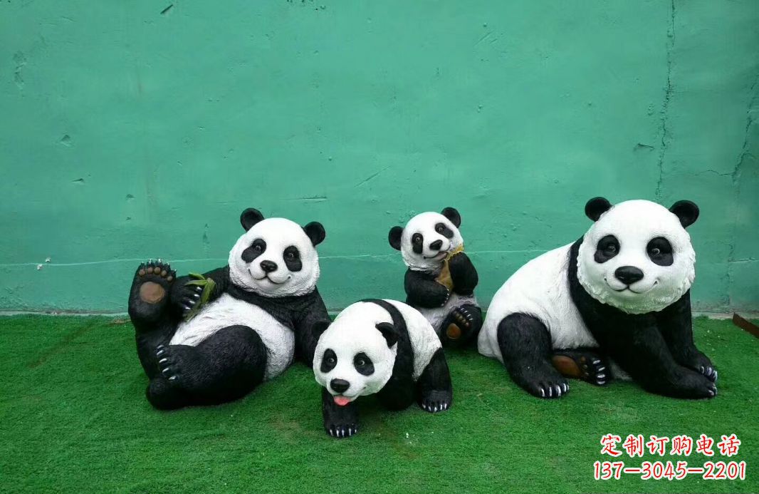 泰州玻璃钢熊猫雕塑传承中华文化