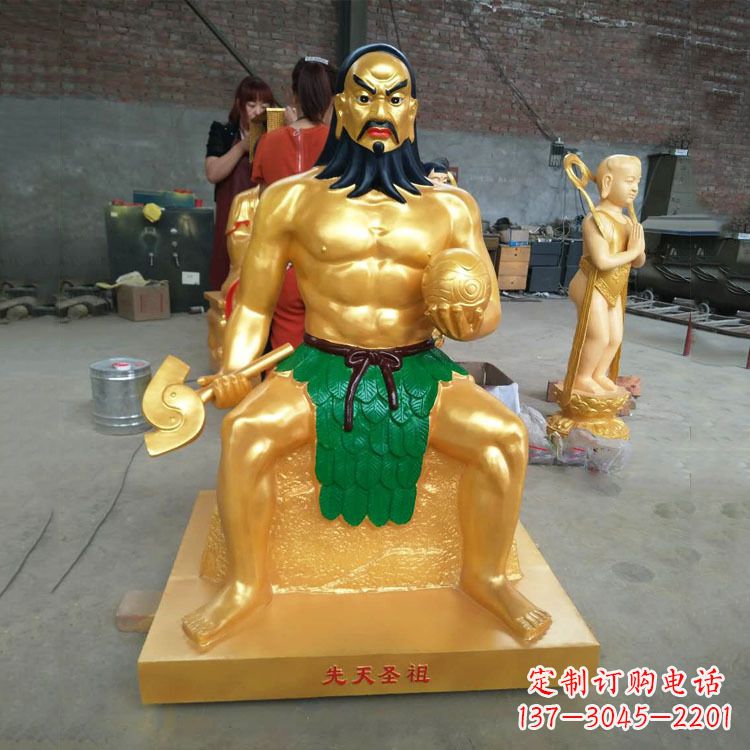 泰州炎帝雕塑玻璃钢彩绘的神话传说