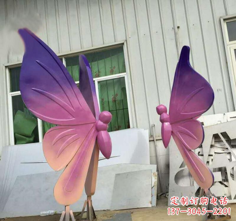 泰州不锈钢彩色蝴蝶雕塑