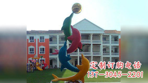 泰州精美不锈钢海豚雕塑