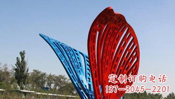 泰州不锈钢蝴蝶雕塑美丽的实物表达