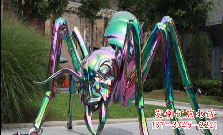 泰州不锈钢彩色蚂蚁雕塑艺术美化公园景观