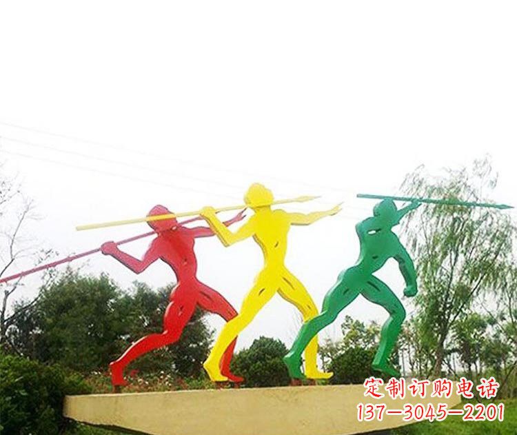 泰州不锈钢彩色标枪雕塑精美而富有意义
