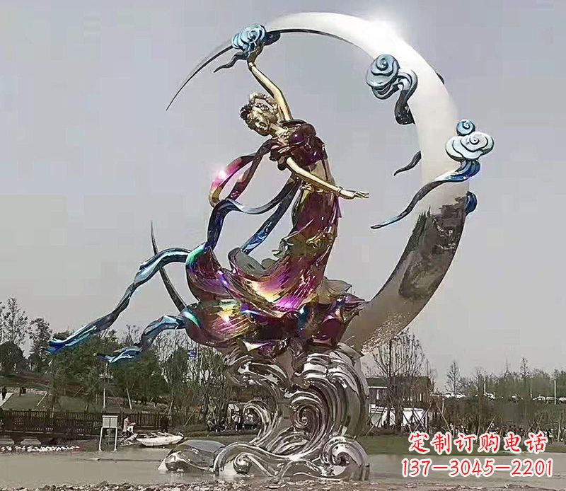 泰州不锈钢嫦娥奔月雕塑