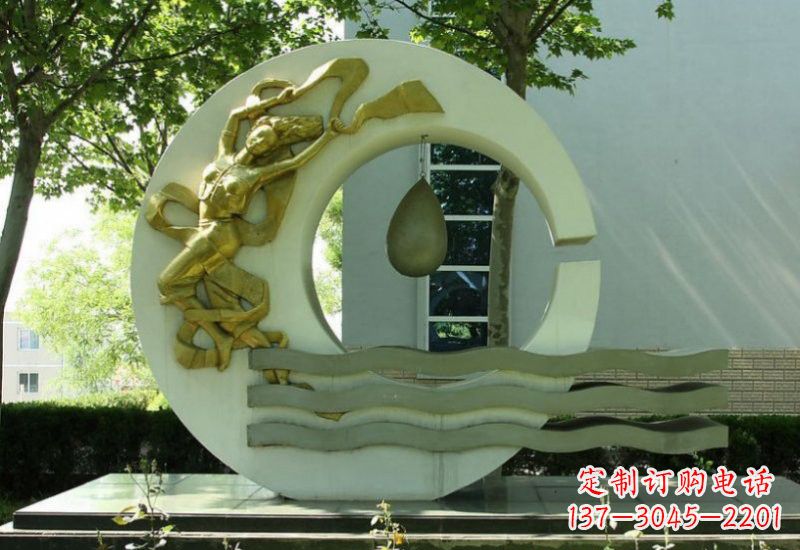 泰州不锈钢嫦娥奔月雕塑——传承中华文化