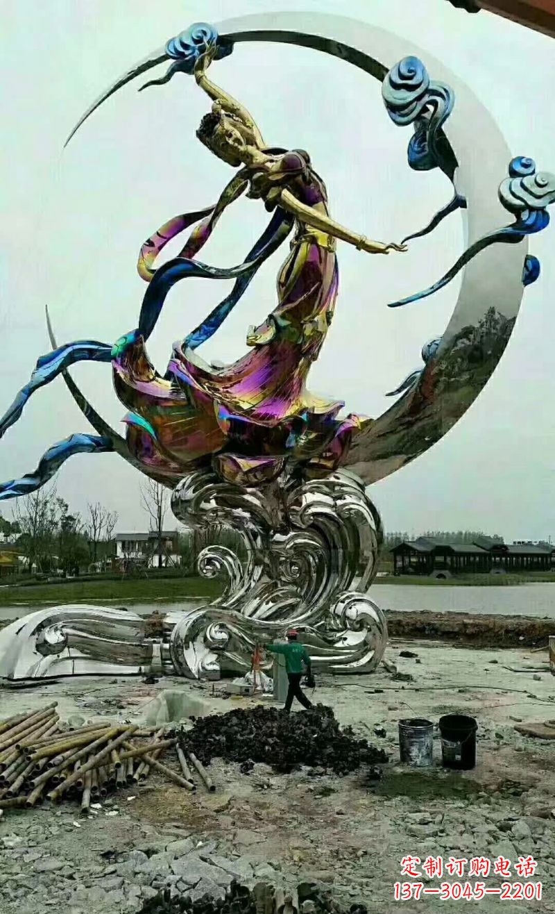 泰州不锈钢嫦娥奔月雕塑