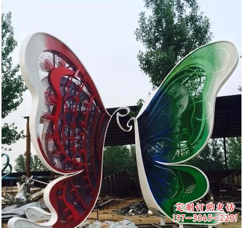 泰州不锈钢城市彩色蝴蝶雕塑——美丽的视觉盛宴