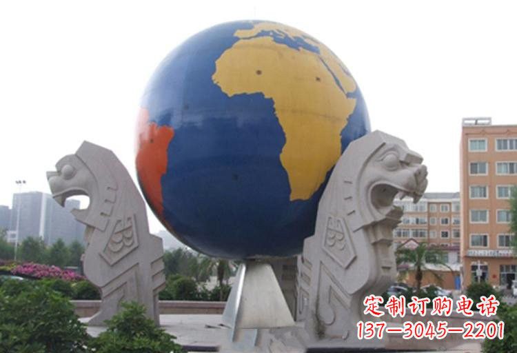 泰州不锈钢城市彩色地球雕塑让世界变得更美