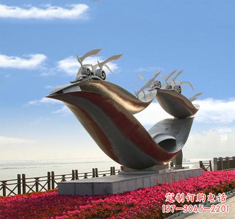 泰州海鸥雕塑——点缀不锈钢城市