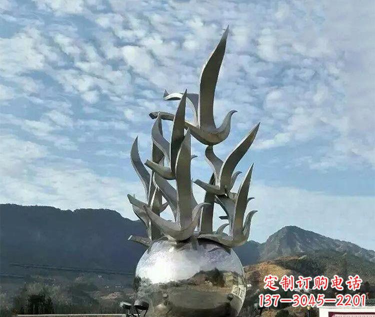 泰州不锈钢地球雕塑为和平呼唤