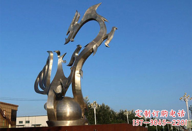 泰州不锈钢龙凤雕塑以艺术传承文化