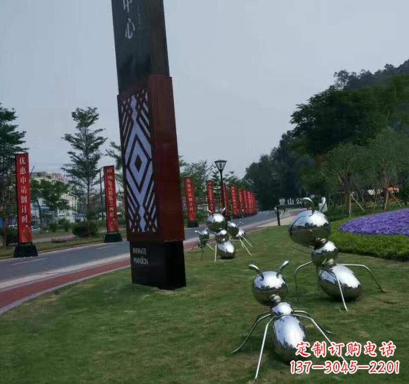 泰州不锈钢蚂蚁雕塑精美的艺术精品