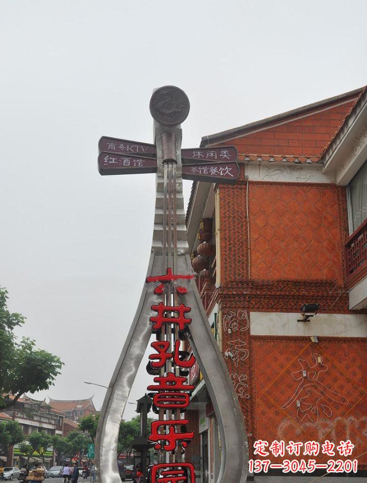 泰州不锈钢琵琶雕塑缔造城市新景象