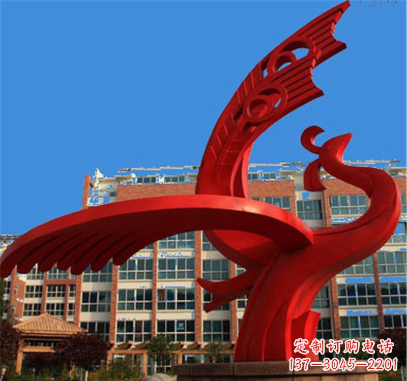 泰州不锈钢凤凰雕塑——展示城市文化之美