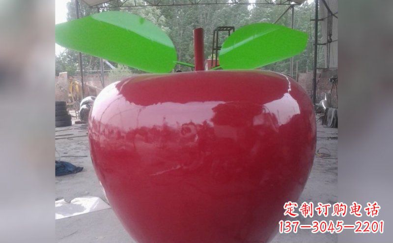泰州不锈钢苹果雕塑描绘出美丽的景观