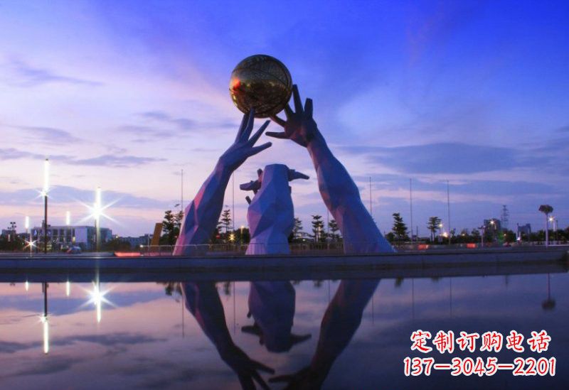 泰州不锈钢城市的地球雕塑