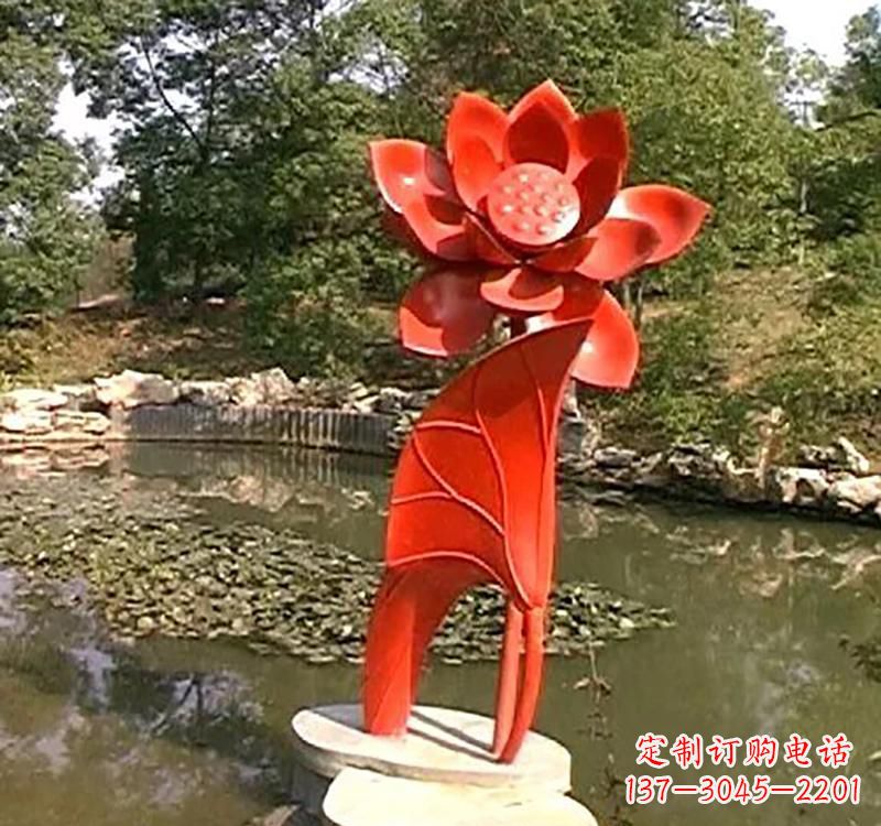 泰州不锈钢荷花雕塑激发城市艺术灵感
