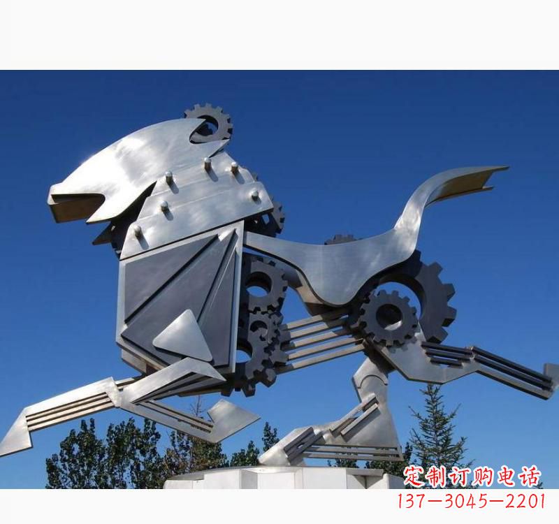 泰州不锈钢齿轮飞马雕塑精致细腻的艺术品