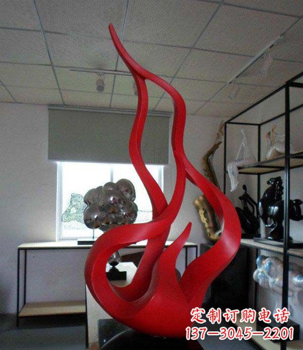 泰州精致不锈钢火苗雕塑