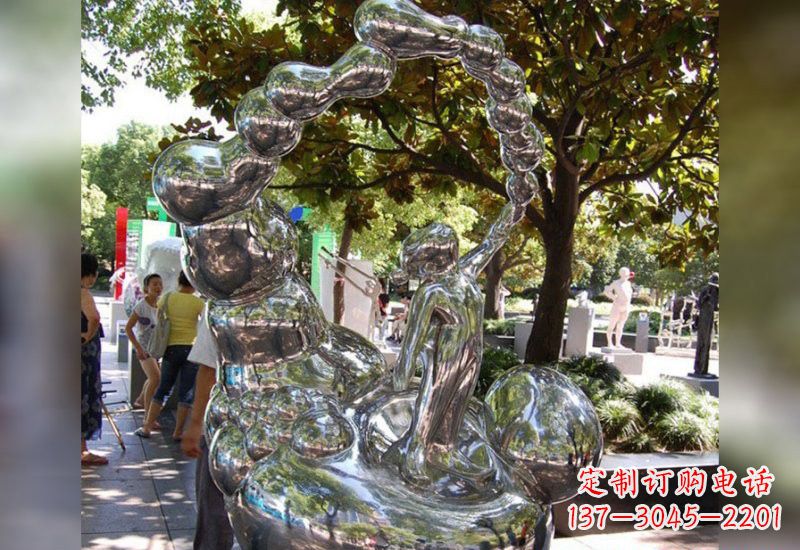 泰州精美不锈钢儿童雕塑