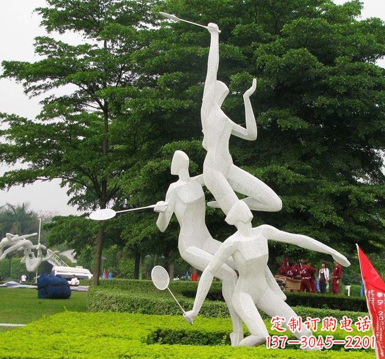 泰州精美绝伦的不锈钢羽毛球雕塑