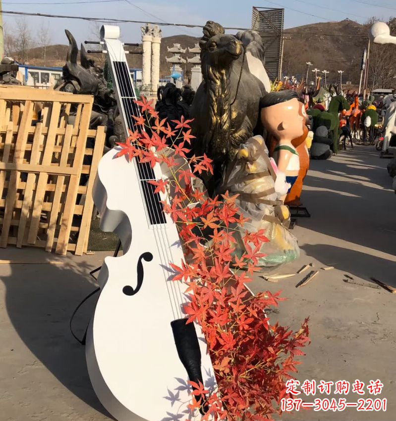 泰州不锈钢大提琴雕塑—精致的艺术精品