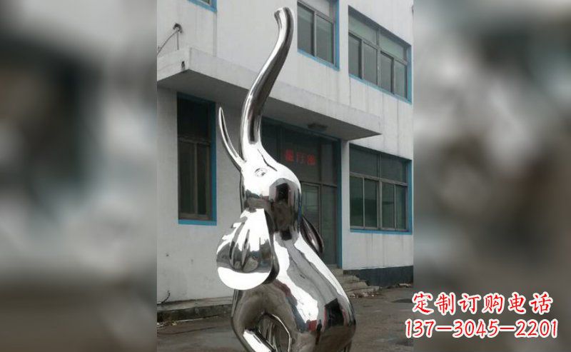 泰州精致的不锈钢大象雕塑