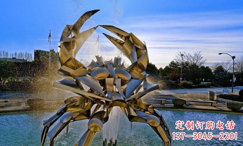 泰州精美不锈钢螃蟹雕塑