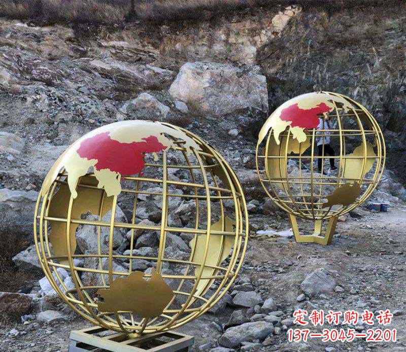 泰州不锈钢制作的地球雕塑