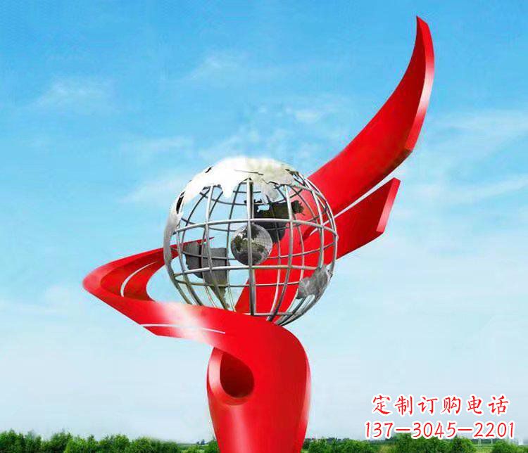 泰州不锈钢地球雕塑精美的艺术品