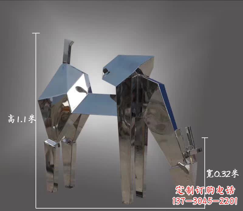 泰州不锈钢动物雕塑——鹿