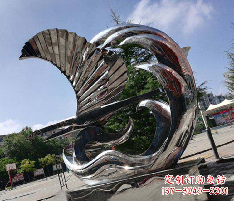 泰州不锈钢帆船雕塑象征海上生活的艺术精品