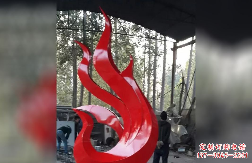 泰州不锈钢抽象凤凰雕塑 (6)