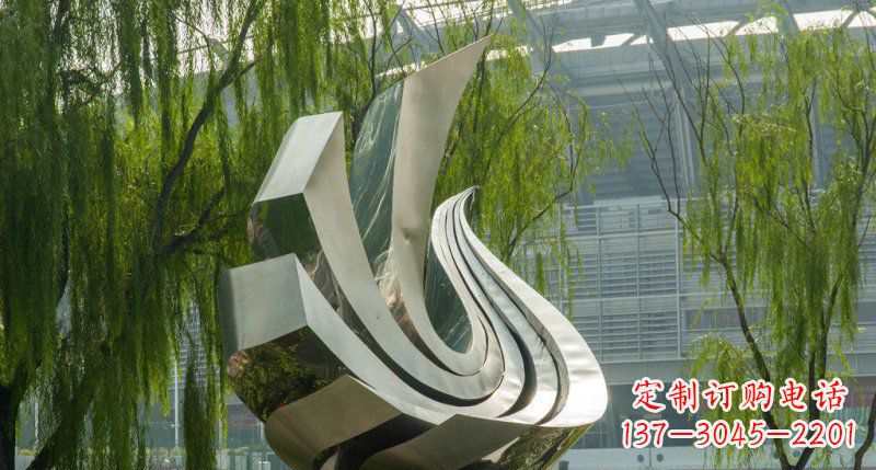 泰州不锈钢抽象凤凰公园雕塑