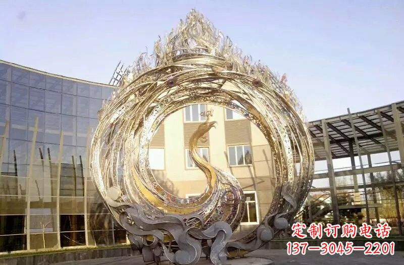 泰州不锈钢抽象凤凰涅槃雕塑