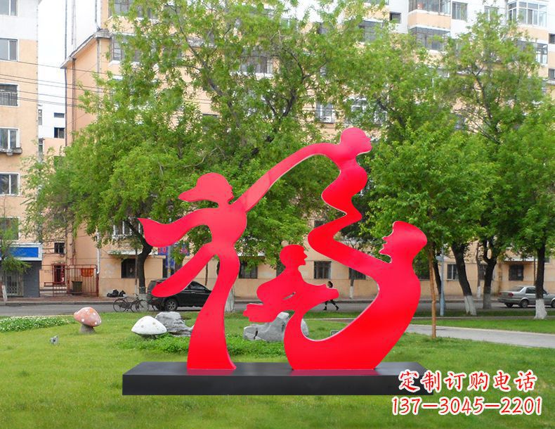 泰州不锈钢福字雕塑