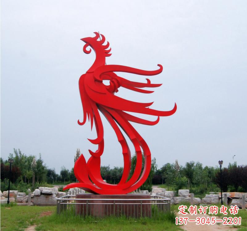 泰州不锈钢凤凰雕塑绚丽多彩的艺术之美