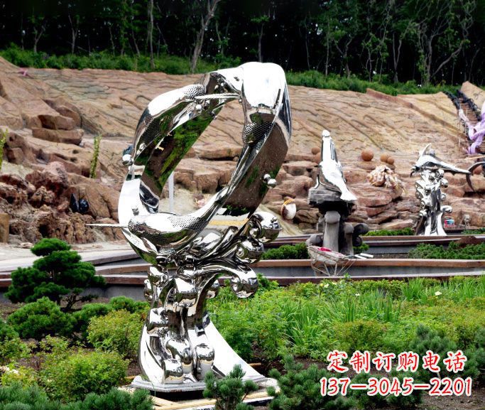 泰州不锈钢海豚雕塑——精致的艺术品