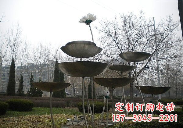 泰州不锈钢抽象荷花雕塑